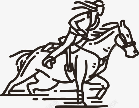 马匹奔跑矢量图图标图标