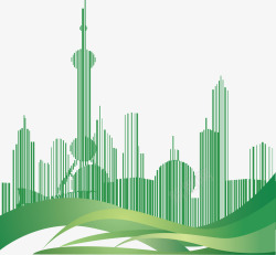 滤色绿色城市高清图片