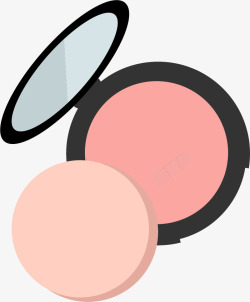 化妆品种类粉红色粉扑化妆品矢量图高清图片