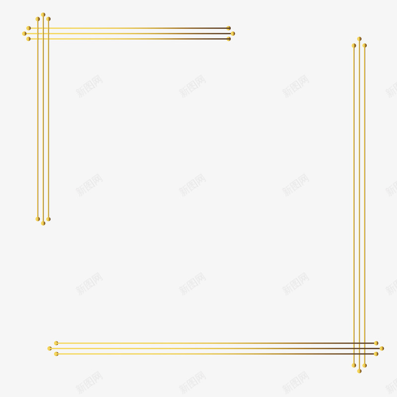 时尚前卫的线条金色边框png免抠素材_88icon https://88icon.com 前卫 时尚 时尚线条 线条 边框 金色中国风回形纹边框 金色底边 金色边边