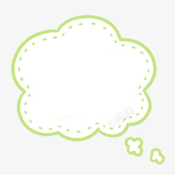 矢量绿色对话框绿色可爱卡通对话框高清图片