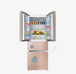 四门铜管电冰箱航天电器四门冰箱开门电冰箱高清图片