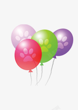 五彩气球氢气球素材