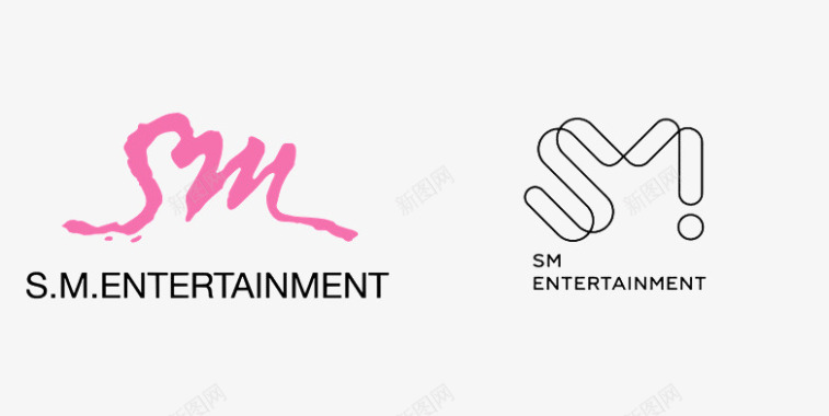 logo设计韩国SM事务所图标图标