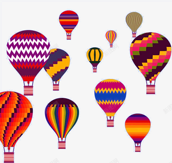 绚丽条纹民族气息热气球png免抠素材_88icon https://88icon.com 条纹 民族 热气球 绚丽