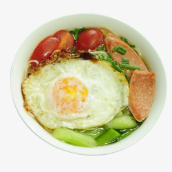 一碗面食番茄鸡蛋盖浇面素材