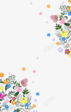 38女神节植物装饰图案素材
