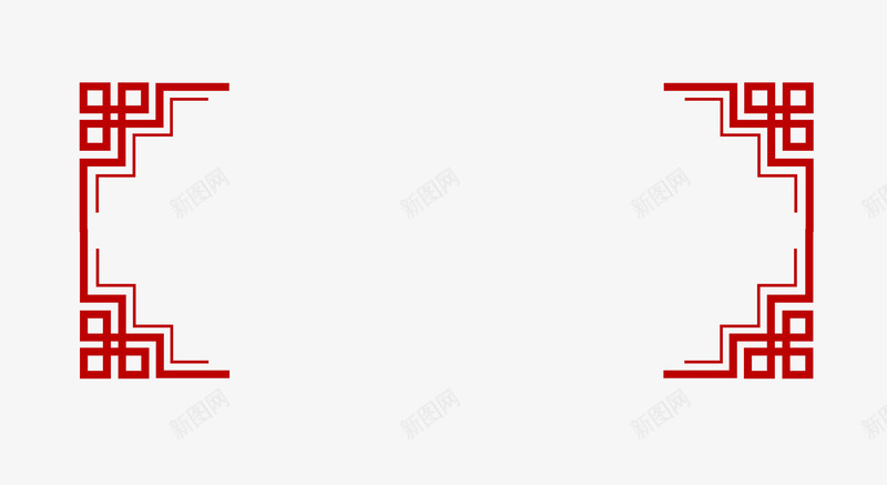 红色复古中国风花纹边框png免抠素材_88icon https://88icon.com 国风 复古 红色 花纹 边框
