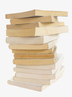 棕色排列不整齐的堆起来的书实物素材