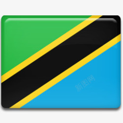 tanzania坦桑尼亚国旗图标高清图片