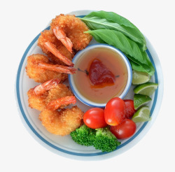 泰式风味红色海鲜餐素材