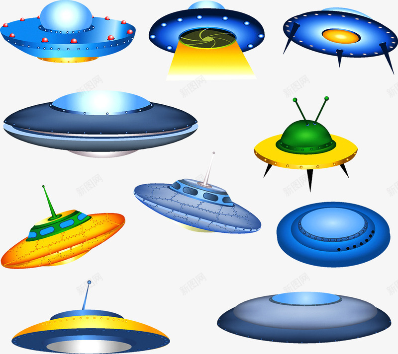 外星飞碟矢量图ai免抠素材_88icon https://88icon.com UFO 外星 飞碟 飞船 矢量图