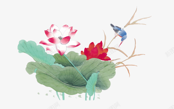 荷塘月色png免抠素材_88icon https://88icon.com 河水 流水 环保 绿色