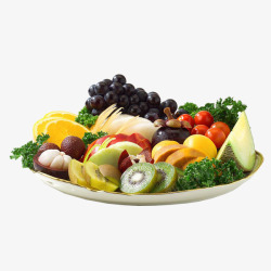 健康减肥餐水果拼盘高清图片