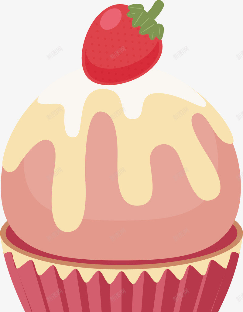 抽象图食物糕点矢量图ai免抠素材_88icon https://88icon.com 奶油 甜品 糕点 红色 草莓 蛋糕 食物 矢量图