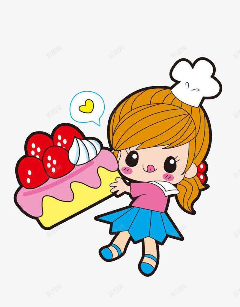 卡通小女孩蛋糕png免抠素材_88icon https://88icon.com 卡哇伊 卡通人物 可爱女生 唯美 小清新女生 清新 美女
