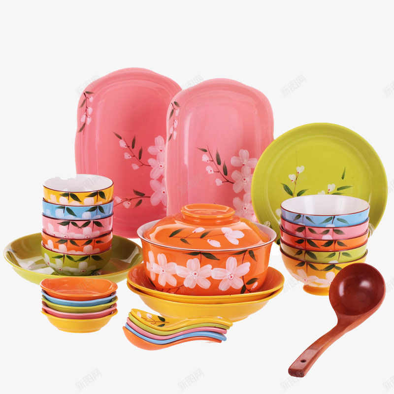 印花塑料餐具png免抠素材_88icon https://88icon.com 产品实物图 勺子 印花 厨房用品 吃饭 塑料 塑料盘 塑料碗 彩色 无毒 水果盘 汤碗 生活用品 盘子 绿色 装饭 餐具