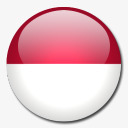 印度尼西亚国旗国圆形世界旗素材