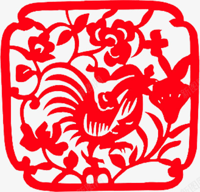 鸡年春节剪纸免费png免抠素材_88icon https://88icon.com 2017 免费素材 剪纸素材 广告 底纹 设计 鸡年剪纸 鸡年春节