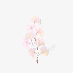 粉色小熊彩绘日系风格花卉图案高清图片