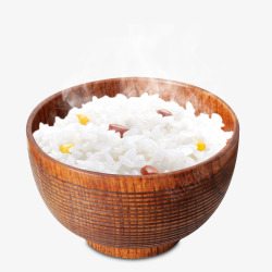 香喷喷的白米饭木碗素材