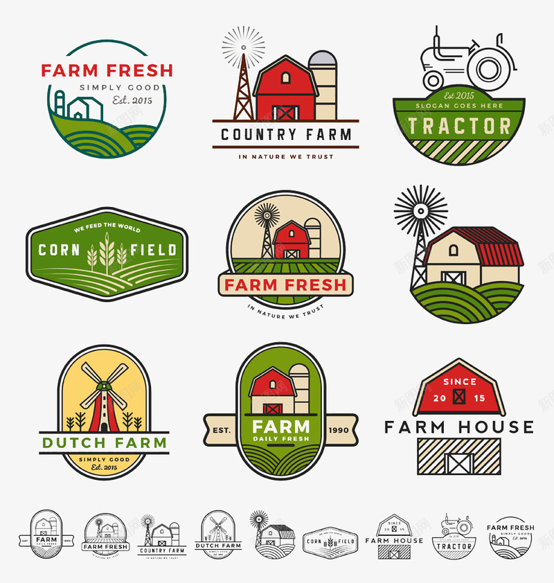 农场标志png免抠素材_88icon https://88icon.com 农场 农场标志设计 房子风车