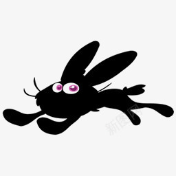 小黑兔奔跑图标图标