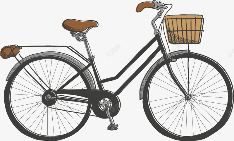 老旧的自行车png免抠素材_88icon https://88icon.com 出游 单车 自行车 运动