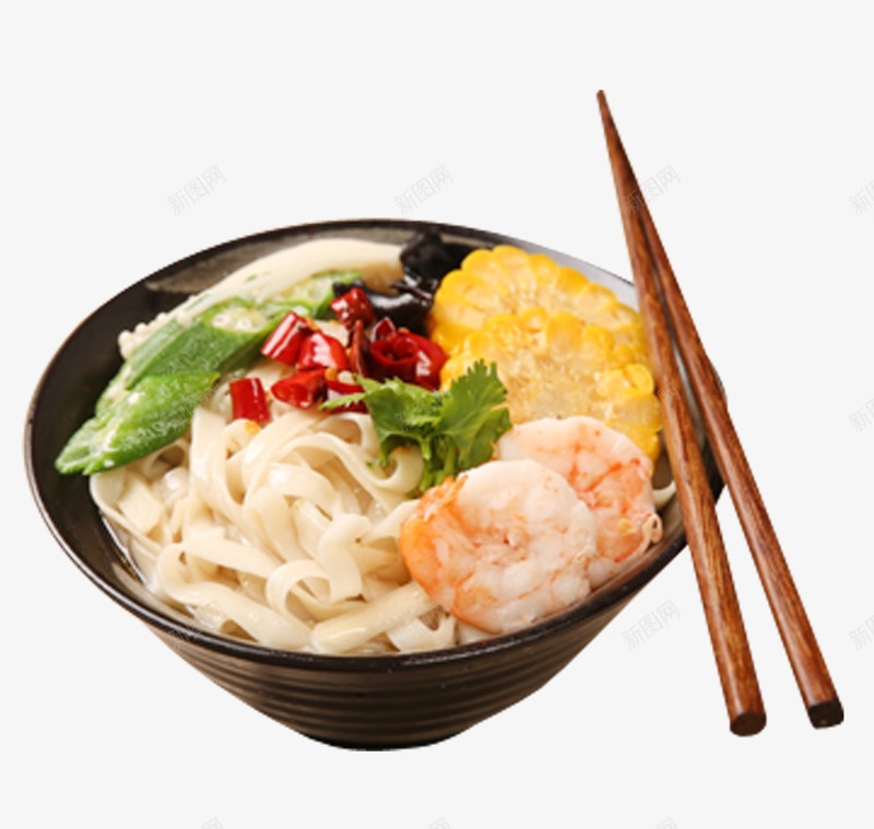 鲜虾河粉psd免抠素材_88icon https://88icon.com 凉拌 河粉 虾 食品