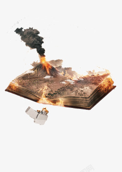 创意打火机创意燃烧的书本高清图片
