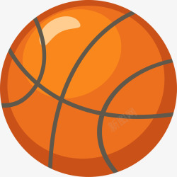 橙色篮球橙色卡通篮球高清图片