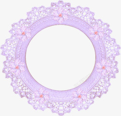 紫色蕾丝边框素材