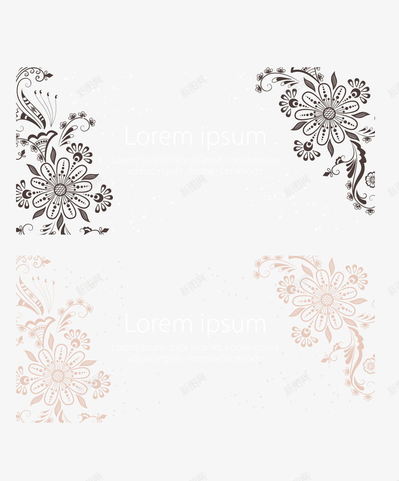 中国风花纹装饰名片模板png免抠素材_88icon https://88icon.com 个人名片模板 古风名片 古风花边 名片底图 浮雕花 矢量素材