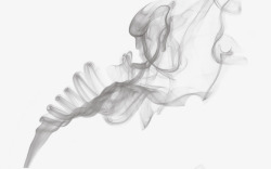 灰色透明轻烟烟雾烟云扭曲飘散素材