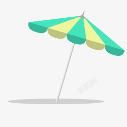 沙滩的太阳伞扁平化伞图标高清图片