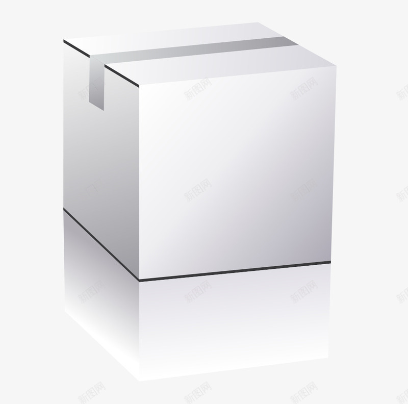 盒子立体拟真白色封闭盒子png免抠素材_88icon https://88icon.com 拟真 盒子 立体