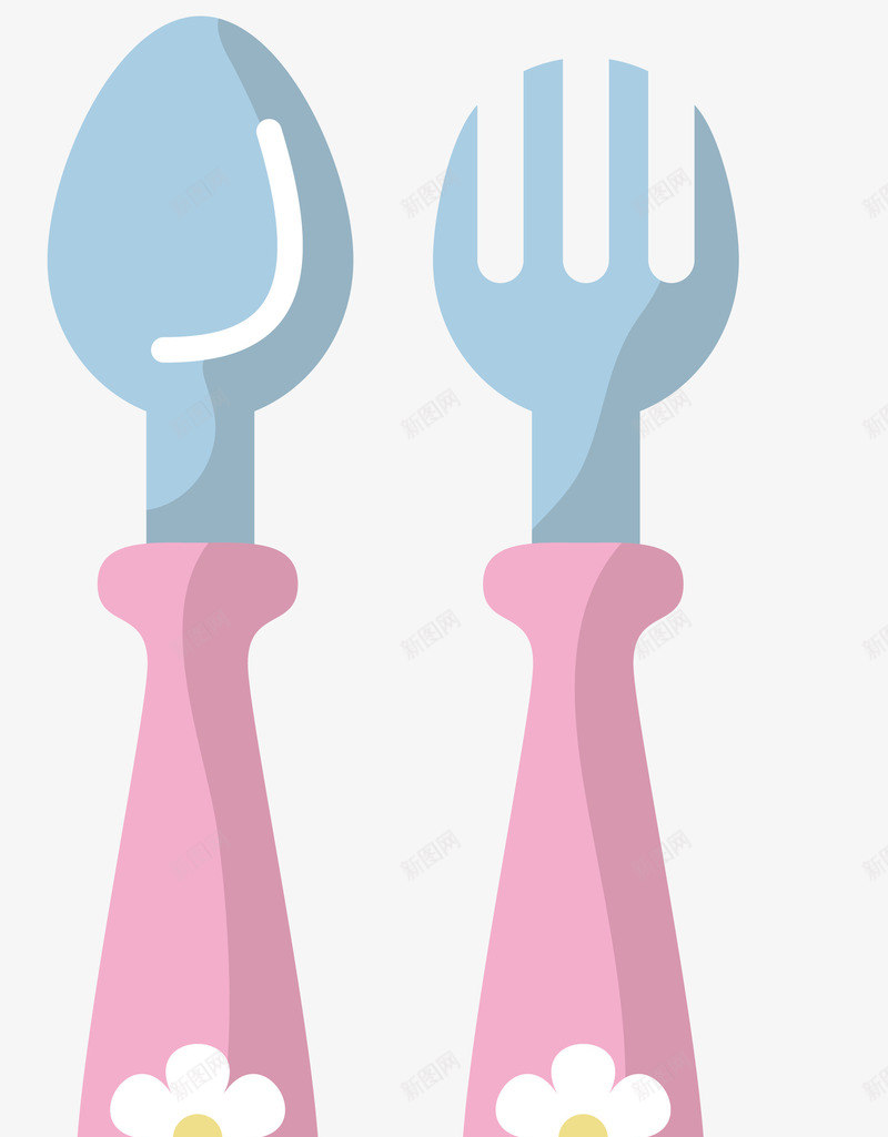 可爱勺子叉子儿童餐具png免抠素材_88icon https://88icon.com 儿童餐具 勺子 卡通 叉子 可爱 婴儿用品 矢量图案