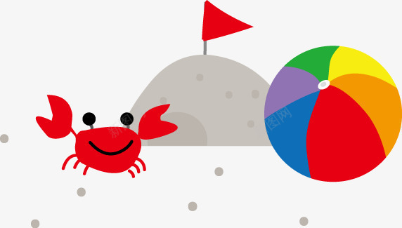 夏日可爱卡通效果沙滩螃蟹png免抠素材_88icon https://88icon.com 卡通 可爱 夏日 效果 沙滩 螃蟹