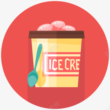 草莓冰淇淋标矢量图图标图标
