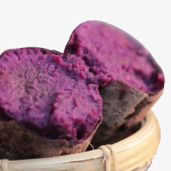 掰开的紫薯素材