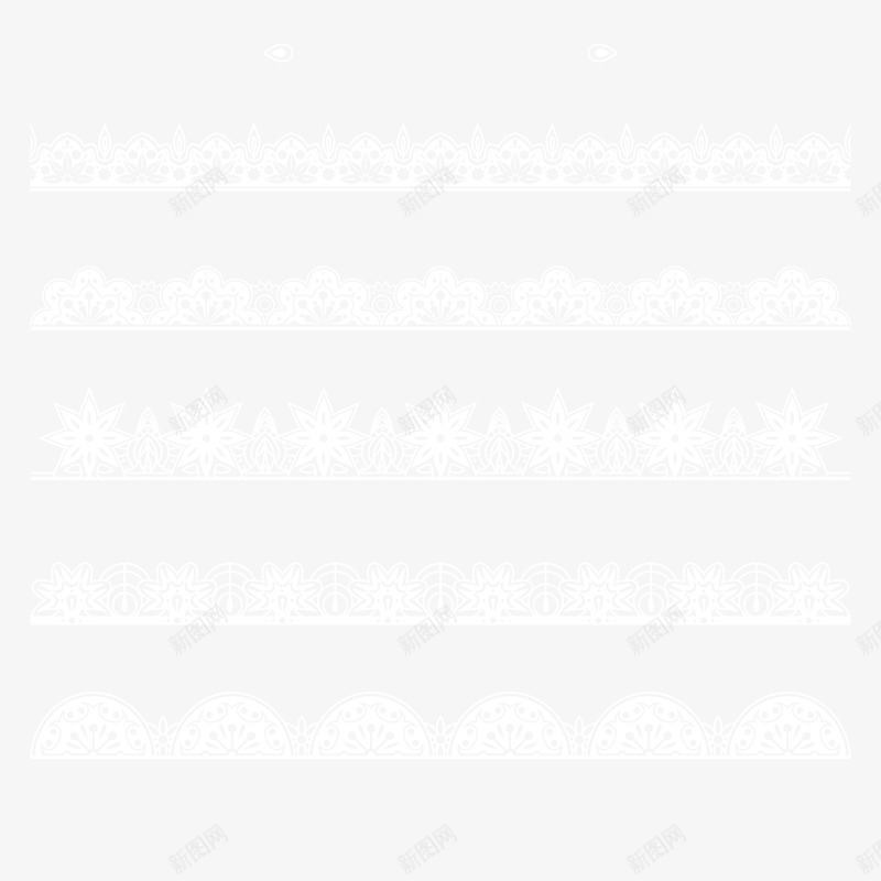 白色花纹装饰蕾丝边png免抠素材_88icon https://88icon.com PNG免扣图下载 白色 花纹 花边 装饰 镂空