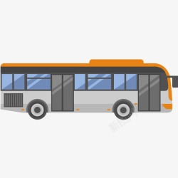 公共汽车运输公共汽车插画矢量图高清图片