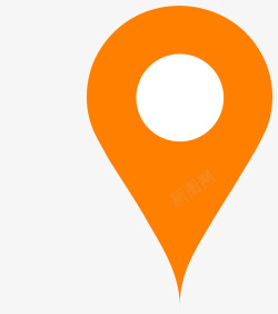 gps定位器橙色地图图表图标高清图片