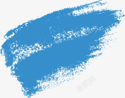 创意毛笔刷蓝色笔刷矢量图高清图片