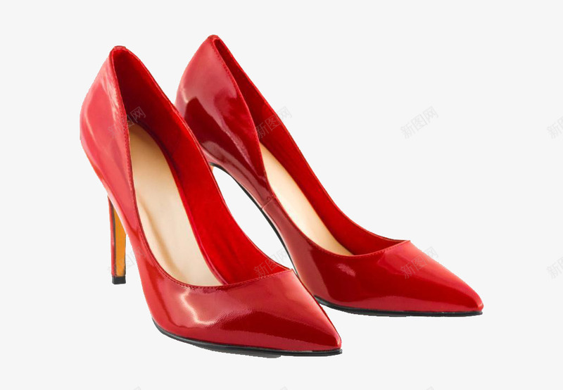 红色女士高跟鞋png免抠素材_88icon https://88icon.com 产品实物 时尚女鞋 红色女士鞋子