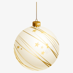 棕色圣诞水晶球金丝星星白色水晶球高清图片