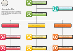 彩色组织架构图素材