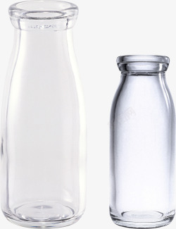 摄影手绘透明的玻璃瓶素材