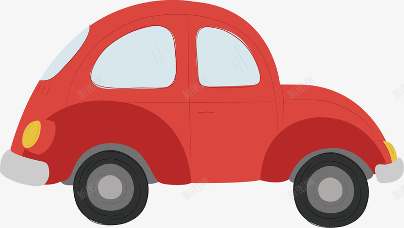 红色小汽车矢量图ai免抠素材_88icon https://88icon.com 交通工具 卡通手绘 外出旅行 小汽车 水彩 矢量图