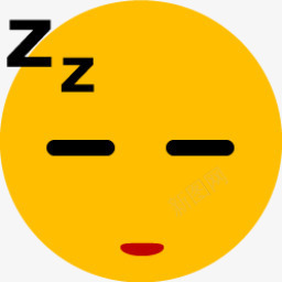 睡觉黄色圆脸表情图标图标